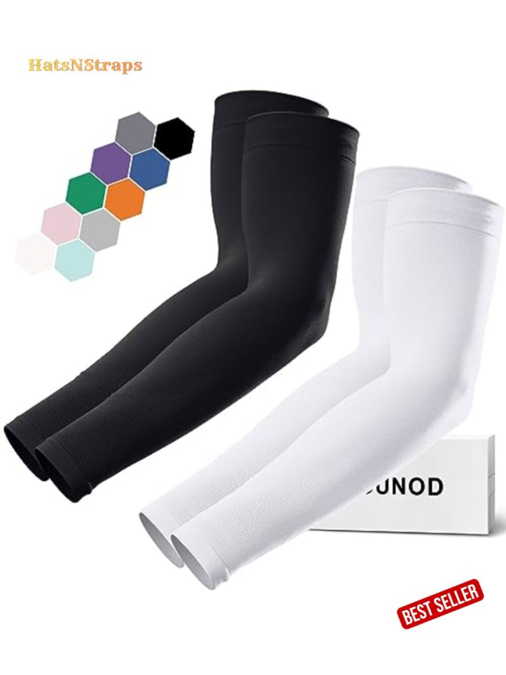 UPF 50+ Cooling Seamless Arm Sleeves Sun Protection Unisex Adult